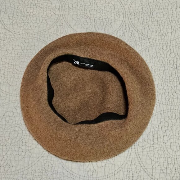 ZARA Wool Frech Beret in Brown. NWOT - Picture 3 of 5